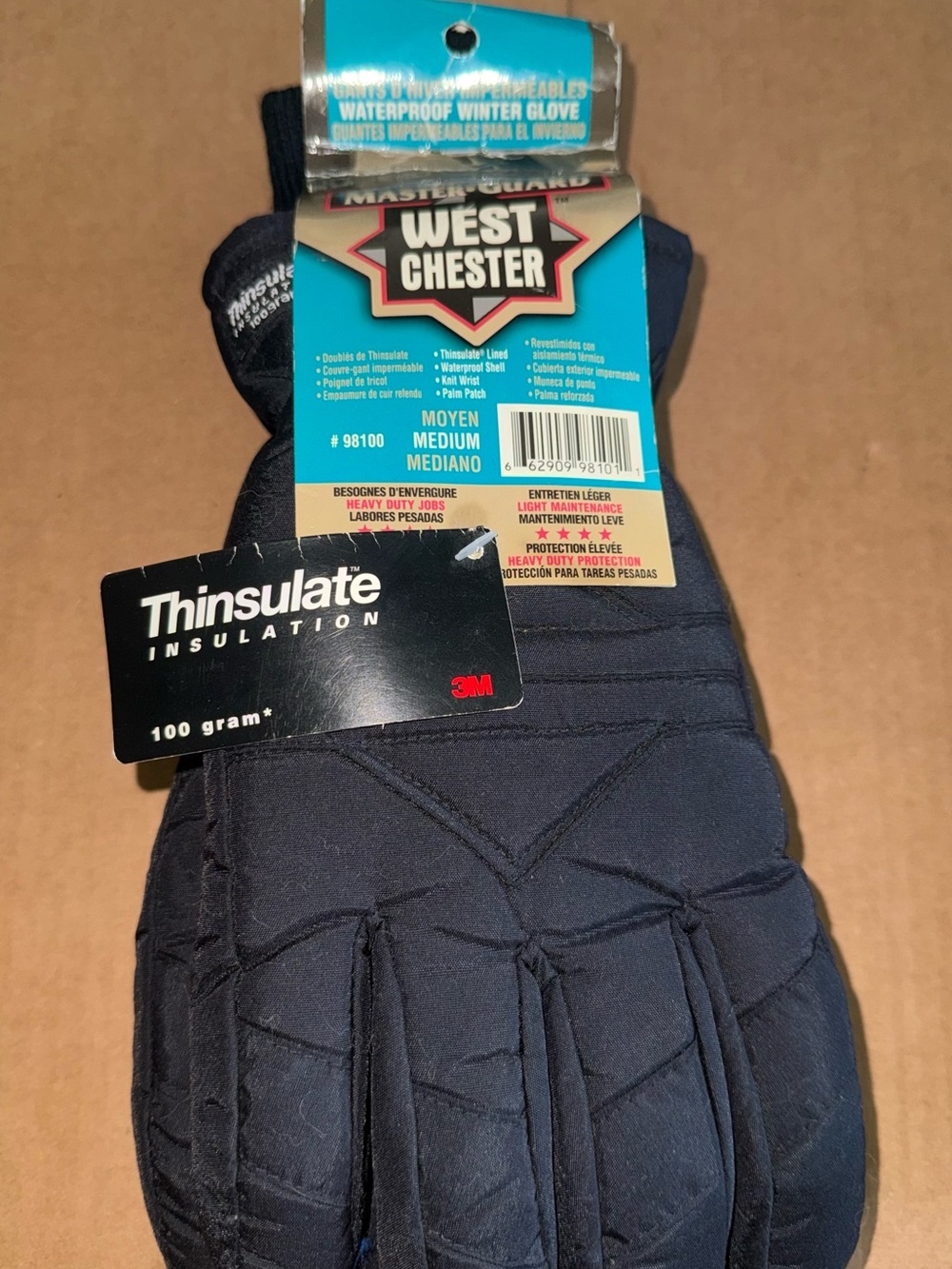 West Chester Thinsulate Waterproof Winter Gloves in Navy Medium G7